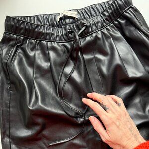 Black Pleather Zara Relaxed Pants